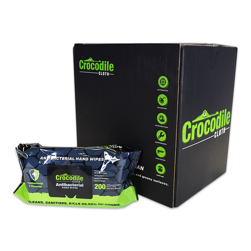 Load image into Gallery viewer, Crocodile Cloth Antibacterial Wipes - Sold by the Case of 10 Packs