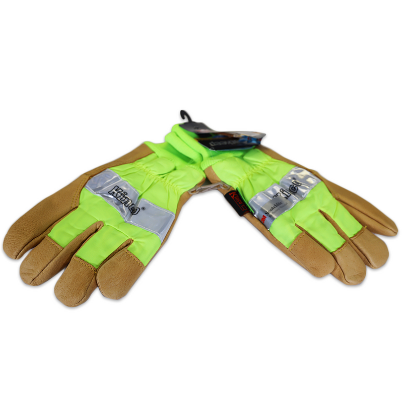 Load image into Gallery viewer, Hydroflector Lined Waterproof HiViz Green Gloves - Sold by the Package of 6
