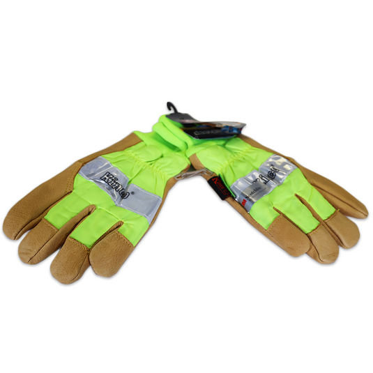 Hydroflector Lined Waterproof HiViz Green Gloves - Sold by the Package of 6