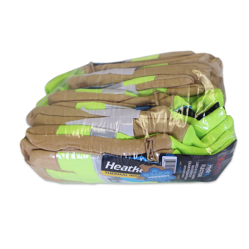 Load image into Gallery viewer, Hydroflector Lined Waterproof HiViz Green Gloves - Sold by the Package of 6
