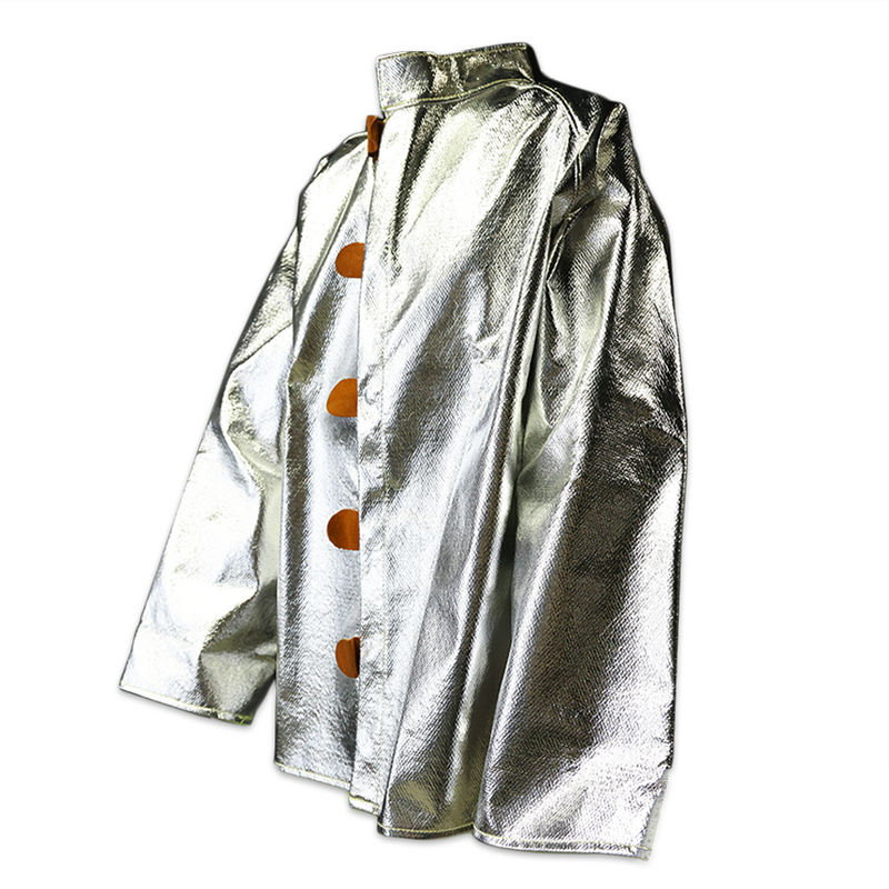 Load image into Gallery viewer, 33&quot; Aluminized Carbon Kevlar Coat w/ Covered Snap Closure
