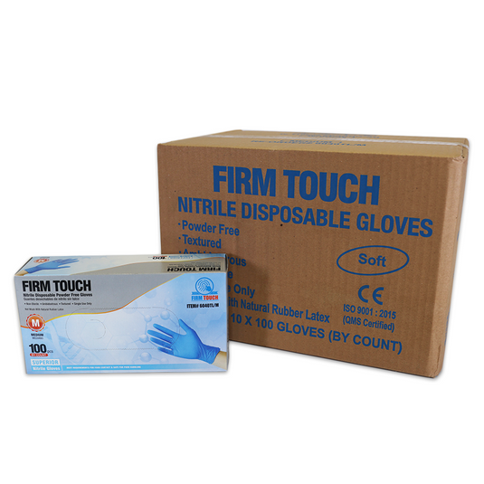 Powder Free 4mil Nitrile Disposable Gloves - Sold by the Case of 10 Boxes