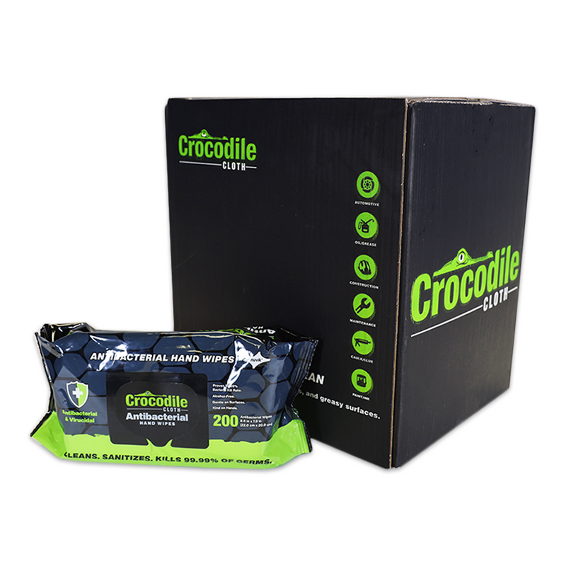 Load image into Gallery viewer, Crocodile Cloth Antibacterial Wipes - Sold by the Case of 10 Packs
